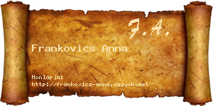 Frankovics Anna névjegykártya